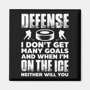 Ice Hockey Player Goalie Defence I Don't Get Many  Magnet