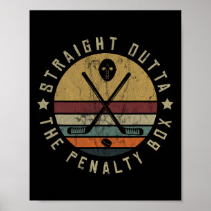 Ice Hockey Player Goalie Puck Face Mask Team Outfi Poster