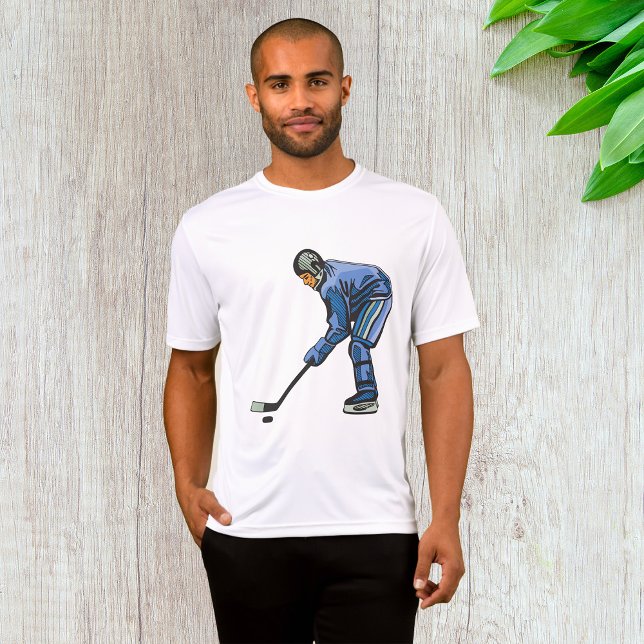 Ice Hockey Player in Blue Uniform T-Shirt (Creator Uploaded)