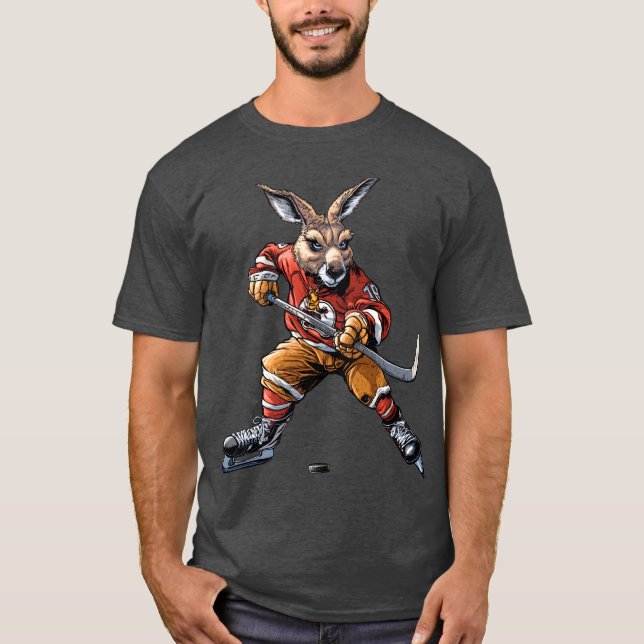 Ice hockey player kangaroo T-Shirt (Front)