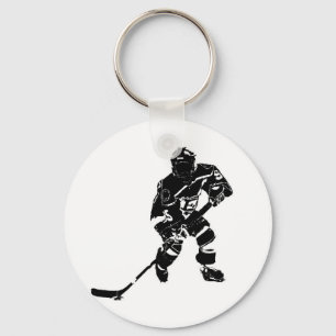 Ice Hockey Player Key Ring