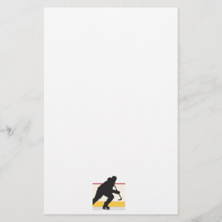 ice hockey player on the move stationery