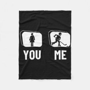 Ice Hockey Player Proud Funny Women Ice Hockey Fleece Blanket