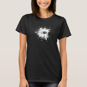 Ice Hockey Player Splash Of Colour Puck T-Shirt
