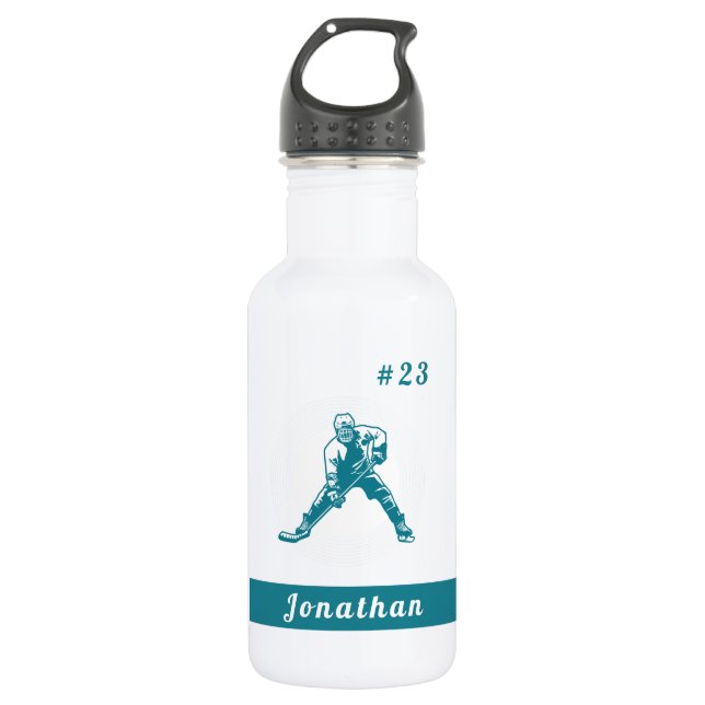 Ice Hockey Player Sports Star Name & Number Kids  532 Ml Water Bottle (Front)