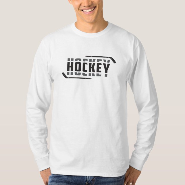 Ice Hockey Player Stick Puck Team Funny Gift Idea T-Shirt (Front)