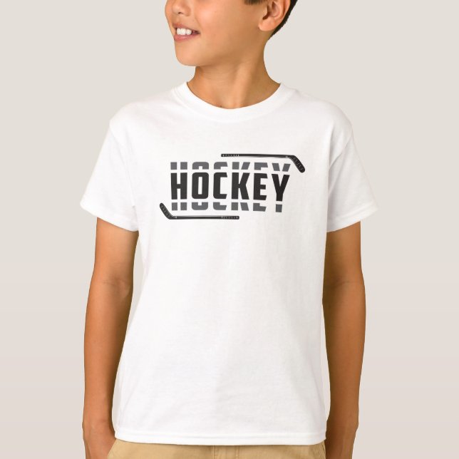 Ice Hockey Player Stick Puck Team Funny Gift Idea T-Shirt (Front)