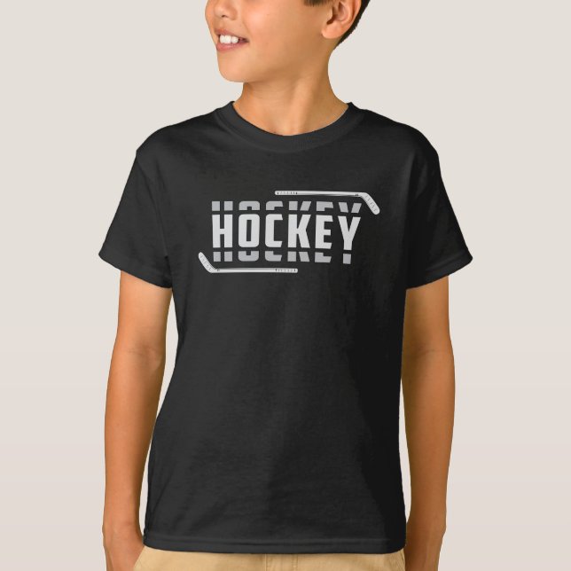 Ice Hockey Player Stick Puck Team Sports Gift Idea T-Shirt (Front)