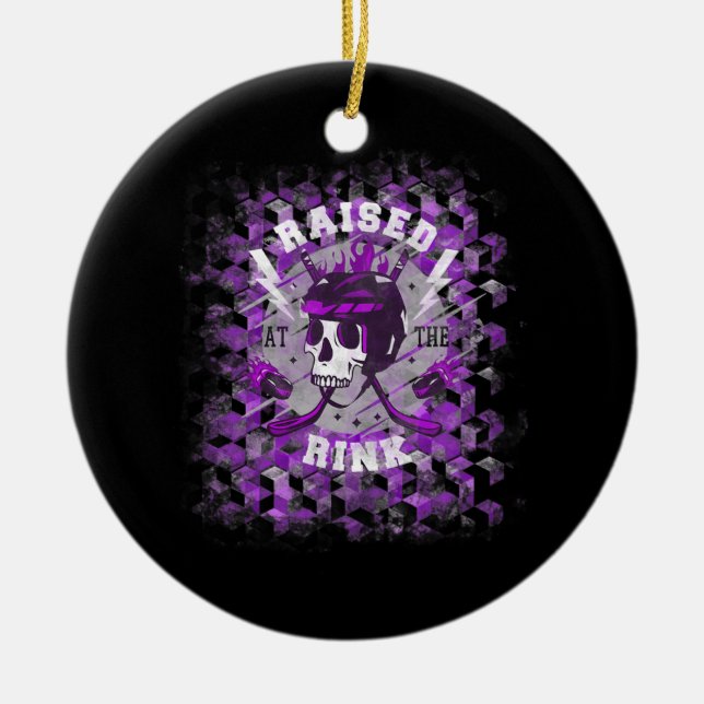 Ice Hockey Player Straight Outta The Penalty Ceramic Tree Decoration (Front)