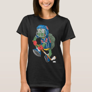 Ice Hockey Player Turtle T-Shirt