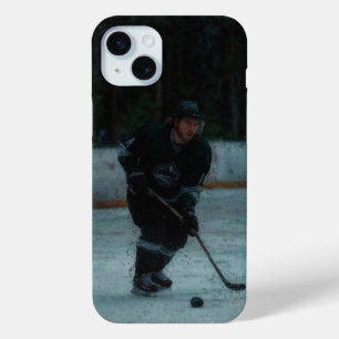 Ice Hockey Player Warming Up iPhone 15 Mini Case