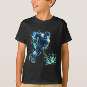 Ice Hockey Players Cool Hockey Player With Skate P T-Shirt