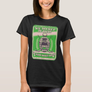 Ice Hockey Players Eat Sleep Hockey Repeat Vintage T-Shirt