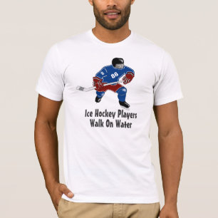 Ice Hockey Players Walk On Water Sports Tee Blue
