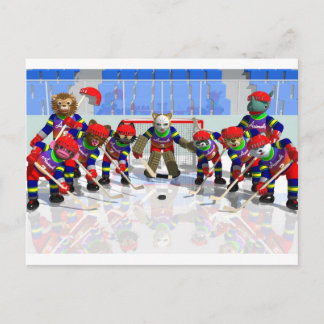 ICE HOCKEY POSTCARD
