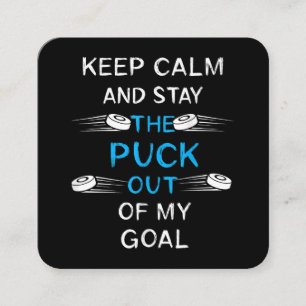Ice Hockey Puck Play Ice Hockey Winter Team Sport Square Business Card