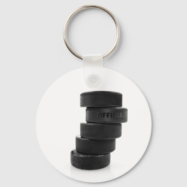 Ice hockey pucks... keyring (Front)