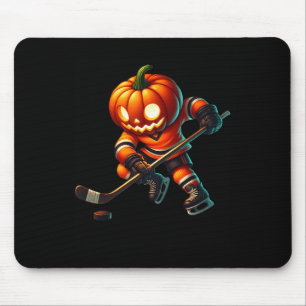 Ice Hockey Pumpkin Face Halloween Costume Men Boys Mouse Pad