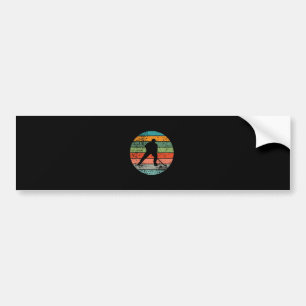 Ice Hockey Retro Bumper Sticker