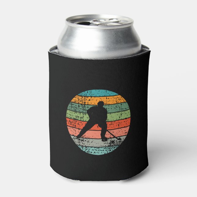 Ice Hockey Retro Can Cooler (Can Front)