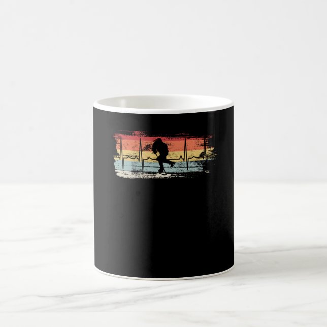 Ice Hockey Retro Coffee Mug (Center)