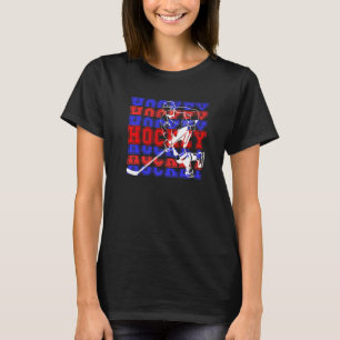 Ice Hockey Retro Hockey Player Hockey Mum Dad Hock T-Shirt