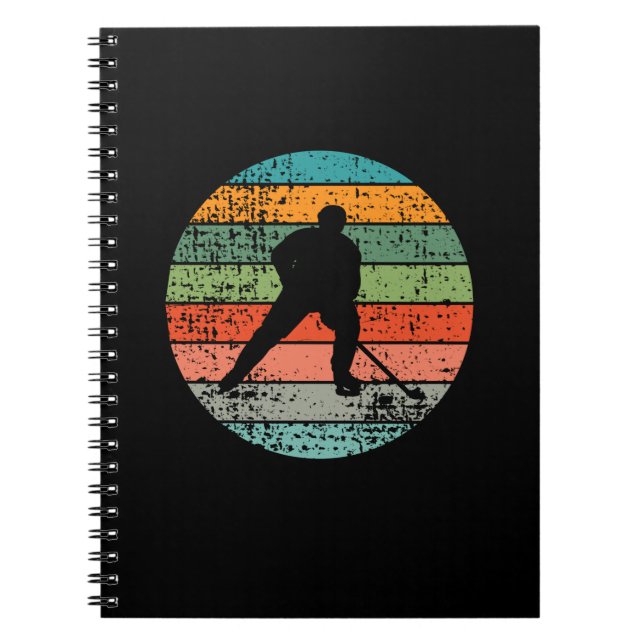 Ice Hockey Retro Notebook (Front)