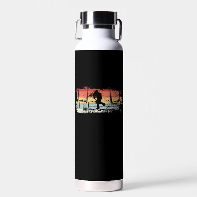 Ice Hockey Retro Water Bottle (Front)