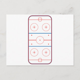 ice hockey rink graphic postcard