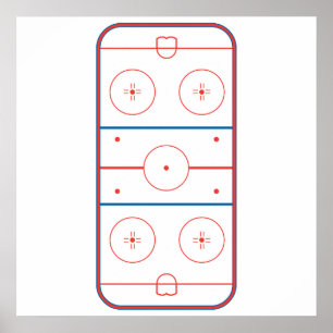 ice hockey rink graphic poster
