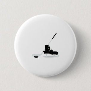 Ice Hockey Skate 6 Cm Round Badge