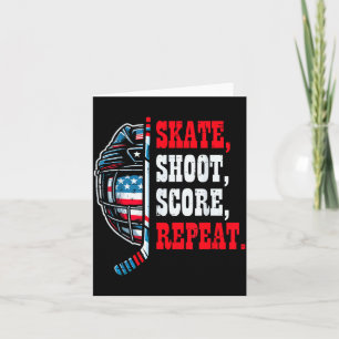 Ice Hockey Skate Shooy Score Repeat Player Men Boy Card