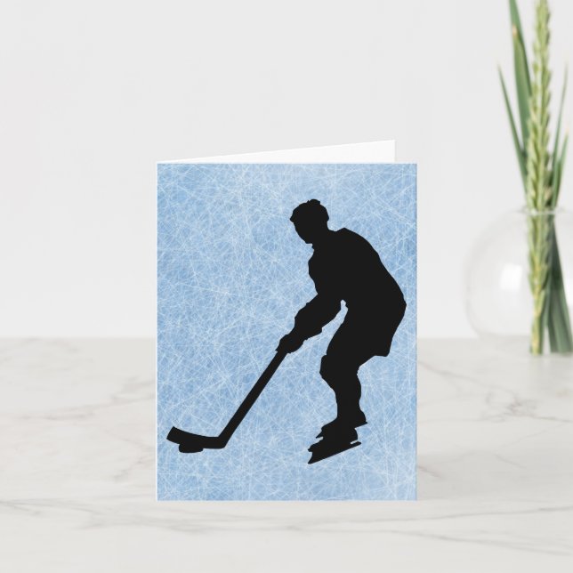 Ice Hockey Skater Greeting Card (Front)