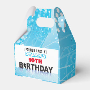 ICE HOCKEY SKATING Birthday Party Loot Candy Gift Favour Box
