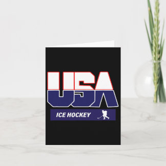 Ice Hockey Souvenir Usa Team  Card