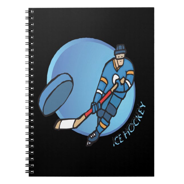 Ice Hockey Spiral Notebook (Front)