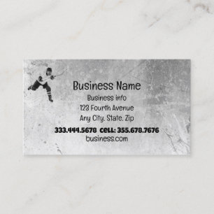 Ice Hockey Sport Player Business Card