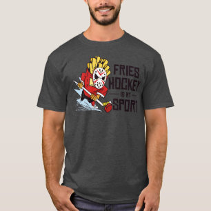 Ice Hockey Sporty Playing Fries Lover T-Shirt