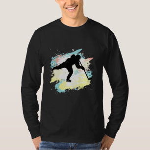 Ice Hockey Sprints On Goal For Hockey Players T-Shirt