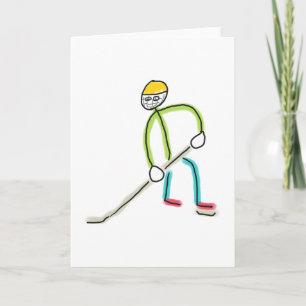 Ice Hockey Stickman Card