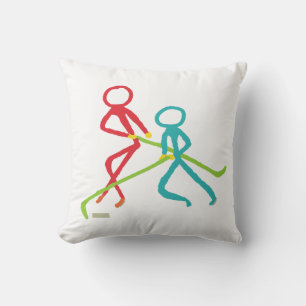 Ice Hockey Stickmen Cushion