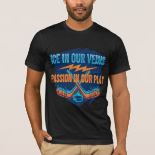 Ice Hockey Sticks & Puck: Motivational Quote T-Shirt