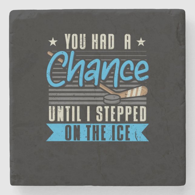 Ice Hockey Stone Coaster (Front)