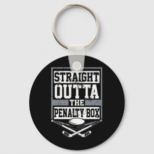 Ice Hockey Straight Outta The Penalty Box Funny Pl Key Ring