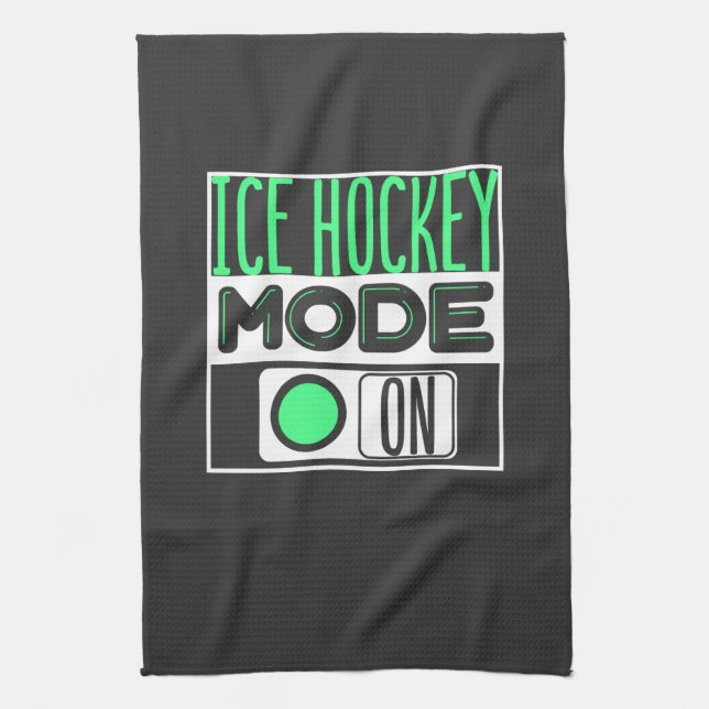 Ice Hockey Tea Towel (Vertical)