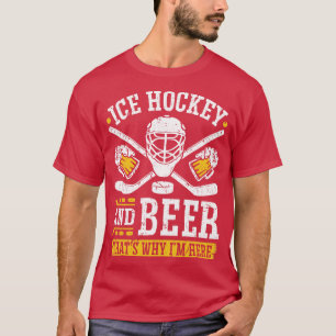 Ice Hockey Team Beer Drinking Men Hockey T-Shirt