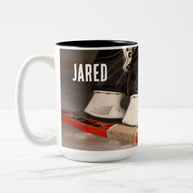 Ice Hockey Themed Coffee Mug Gift for Him (Left)