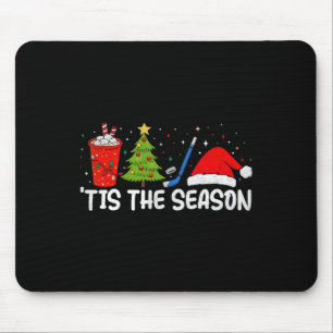 Ice Hockey Tis The Season Funny Christmas Hockey F Mouse Pad