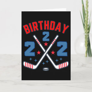 Ice Hockey Two Birthday Boy 2nd Party Boys Age 2 Card