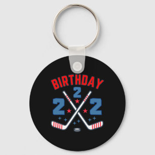 Ice Hockey Two Birthday Boy 2nd Party Boys Age 2  Key Ring